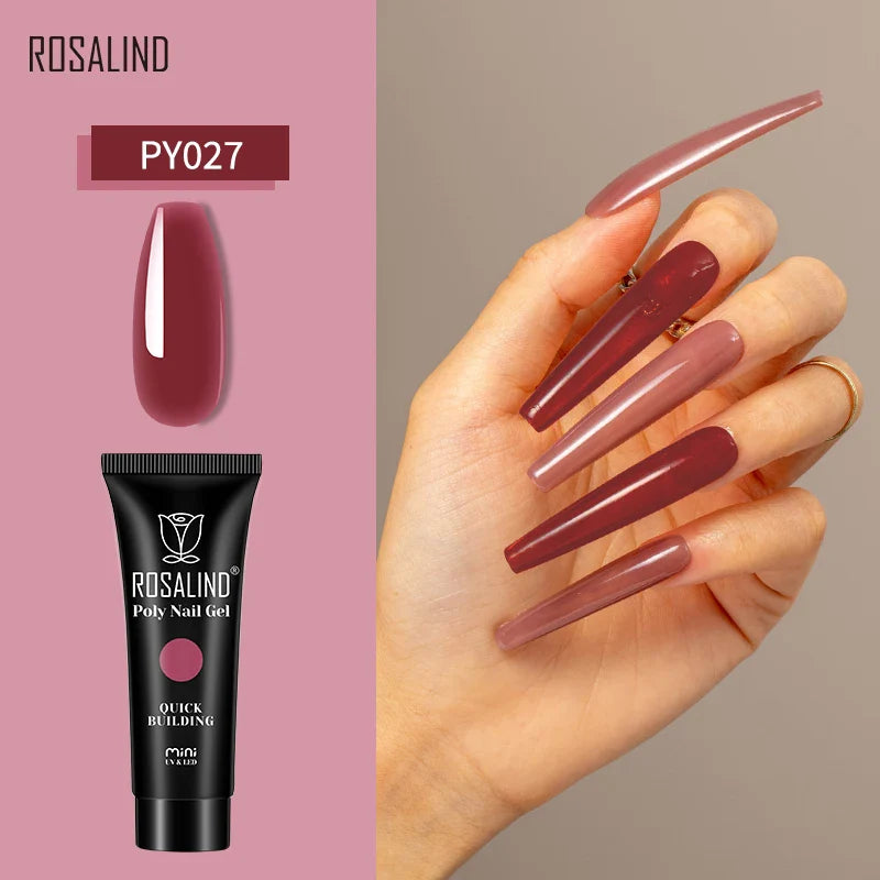 15/30 ml Poly Nail Gel Semi Permanent Akryl Extension Crystal Nail Art Fast Builder Hybrid Lack UV Poly Nagellack - 24 Timmar Deals