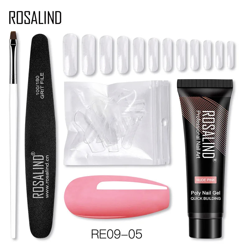 Poly Gel Akryl Extension Crystal Nail Art Hybrid Lack Slip Solution Poly Nagellack Semi Permanent 15/30ml - 24 Timmar Deals