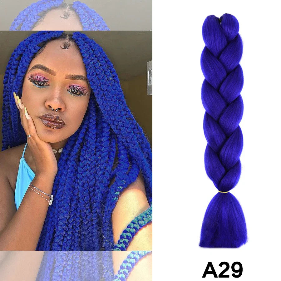 Syntetiska hårförlängningar för att göra afrikanskt fläthår högtemperaturfiber - 24 Timmar Deals