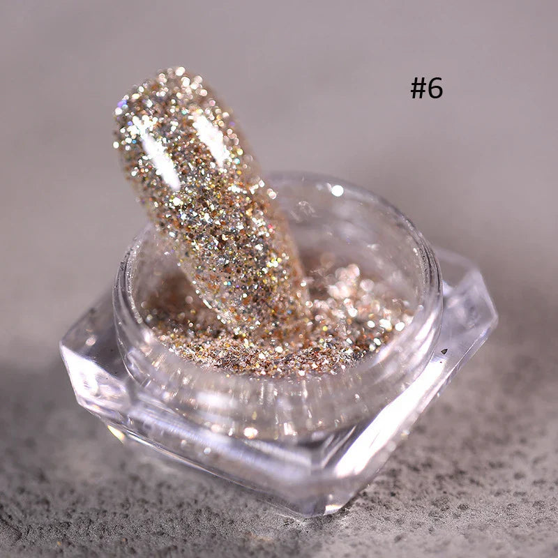 Holographic Nail Powder Net-2g Chrome Laser Mirror Glitter - 24 Timmar Deals