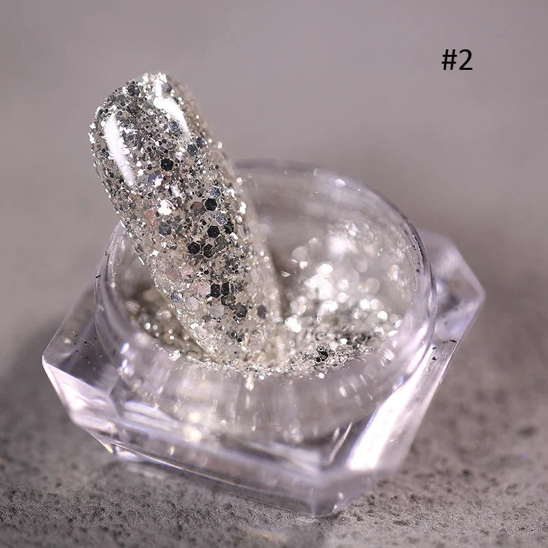 Holographic Nail Powder Net-2g Chrome Laser Mirror Glitter - 24 Timmar Deals