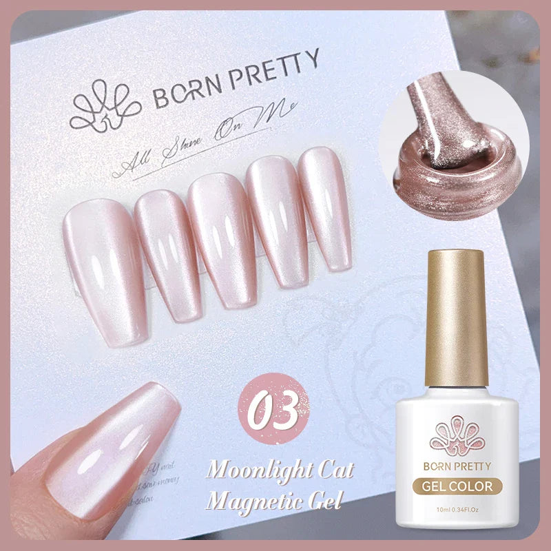 10ml Magic Cat Magnetic Gel Nail Polish Sparking Aurora Silver Effect Soak Off UV Gel Varnis Semi-Transparent - 24 Timmar Deals
