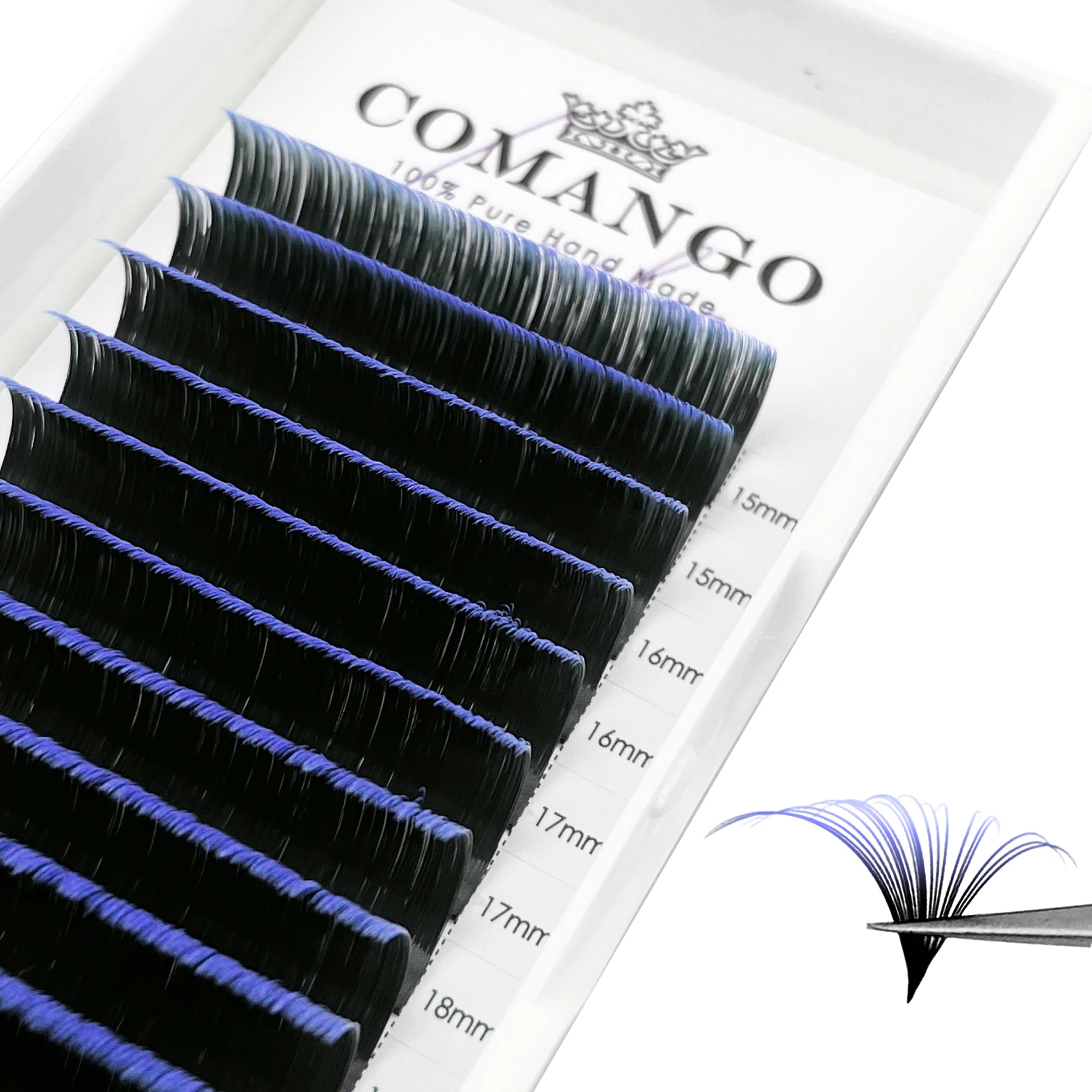 Colorful  Lashes Purple Blue Brown Green Red  Pink Yellow Easy Fan Eyelash Extensions Colored Faux Mink Lashes Makeup - 24 Timmar Deals