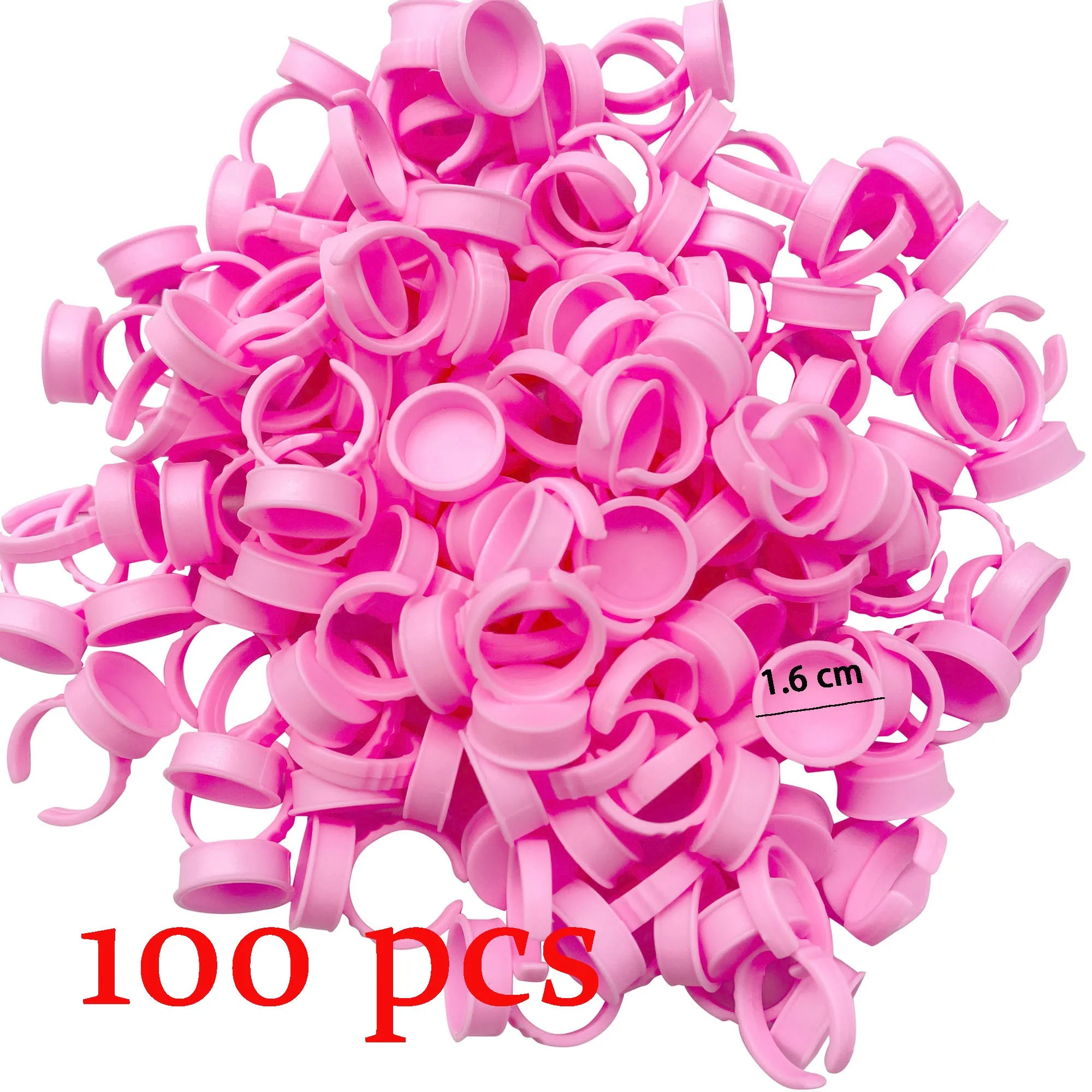 50/100 st Engångs ögonfranslim Cup Ringar Hållare Behållare Tatuering Pigment Ögonfransförlängningsverktyg Lash Supplies - 24 Timmar Deals