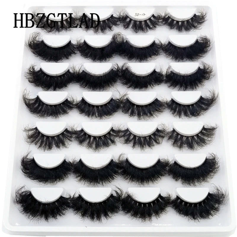 Lashes 14 Pairs Eyelashes Faux Mink Eyelashes Long Lasting Fluffy 25mm Mink Lashes Dramatic Volume lashes Extension Thick Long - 24 Timmar Deals