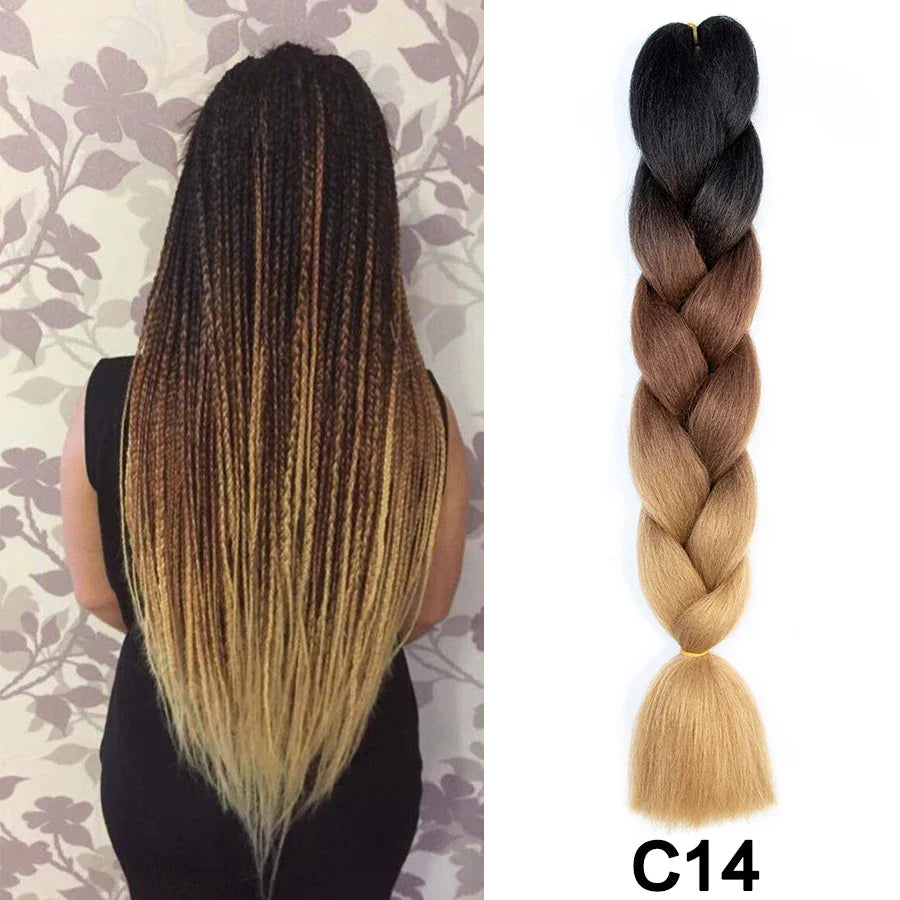 Syntetiska hårförlängningar för att göra afrikanskt fläthår högtemperaturfiber - 24 Timmar Deals