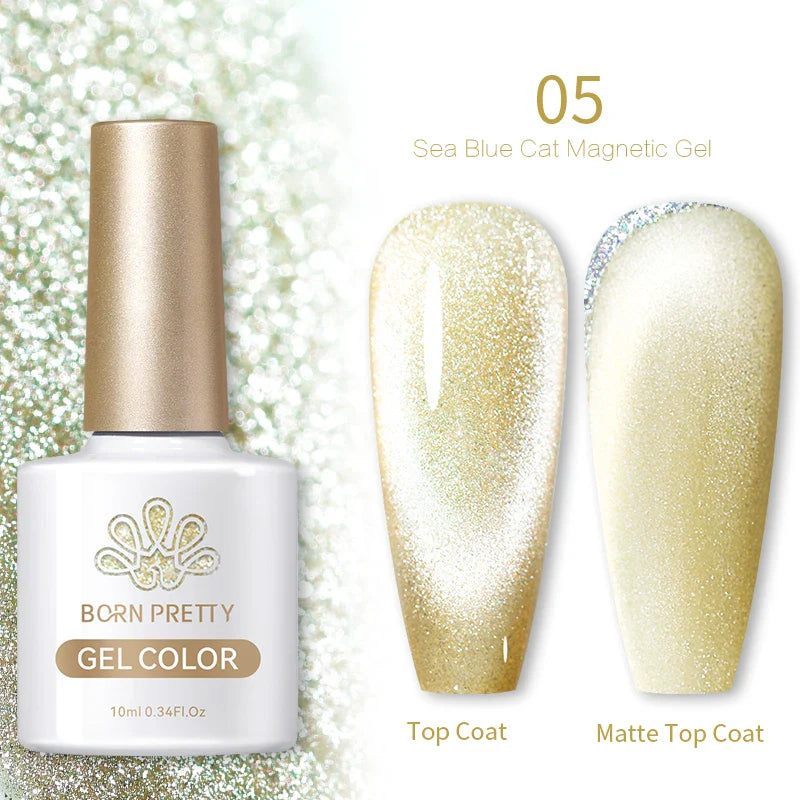 Reflekterande Cat Magnetic Gellack 10ML Silver Shinning Glitter Vernis Semi Permanent Soak Off Magnetic UV Gel - 24 Timmar Deals