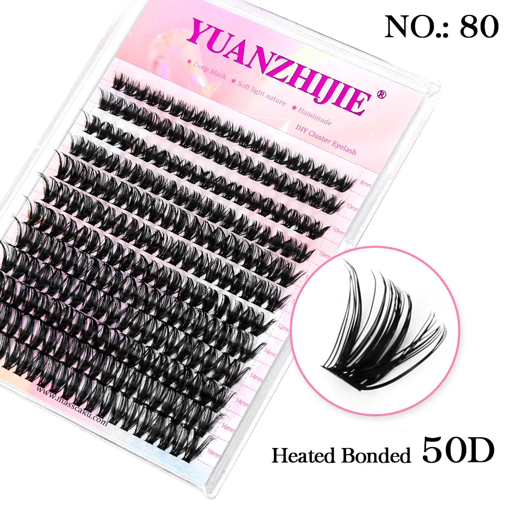 Mix Color 144 Russian Volume False Eyelashes Natural Soft Cluster Segment Lashes - 24 Timmar Deals