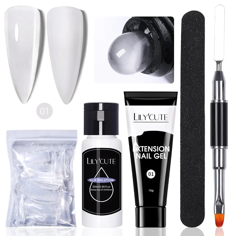 15ml Polygel Nail Extension Set - 24 Timmar Deals