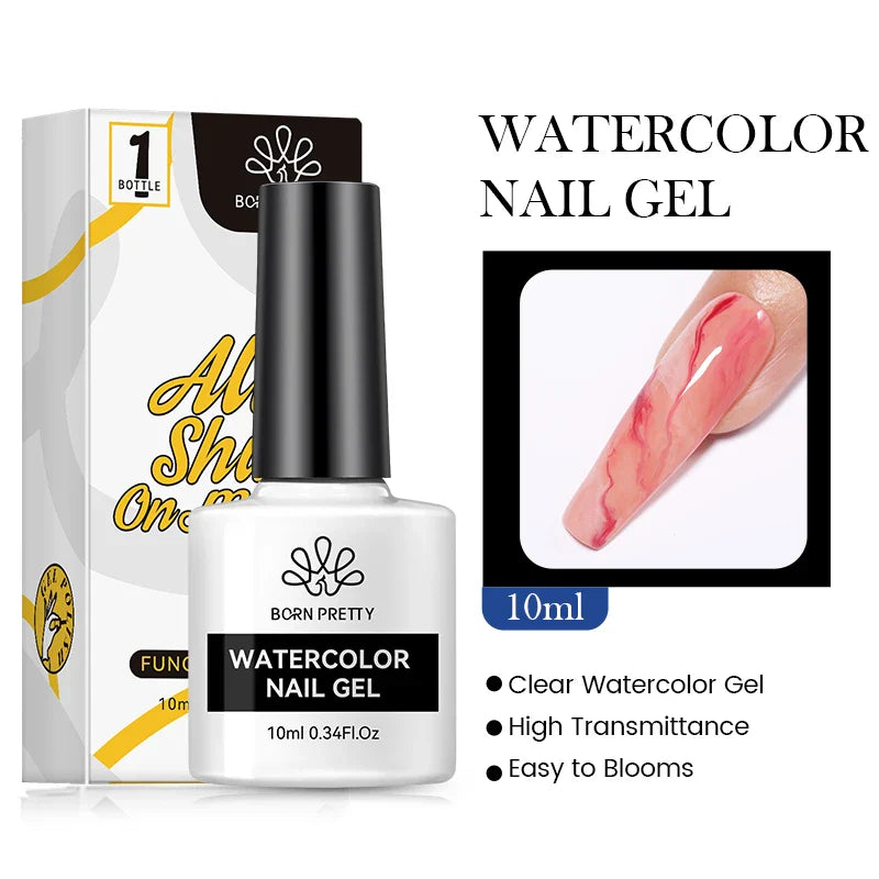 BORN PRETTY 1PC Black White Red Color Collection Nail Gel Polish 10ml Varnis Semi-permanent Soak Off UV LED Gel for Manicure - 24 Timmar Deals
