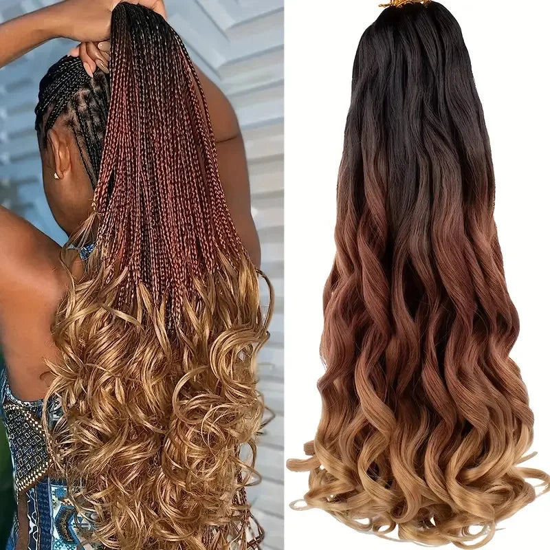 Fläta hårförlängning Syntetiskt hår Långt vågigt Flätat - 24 Timmar Deals