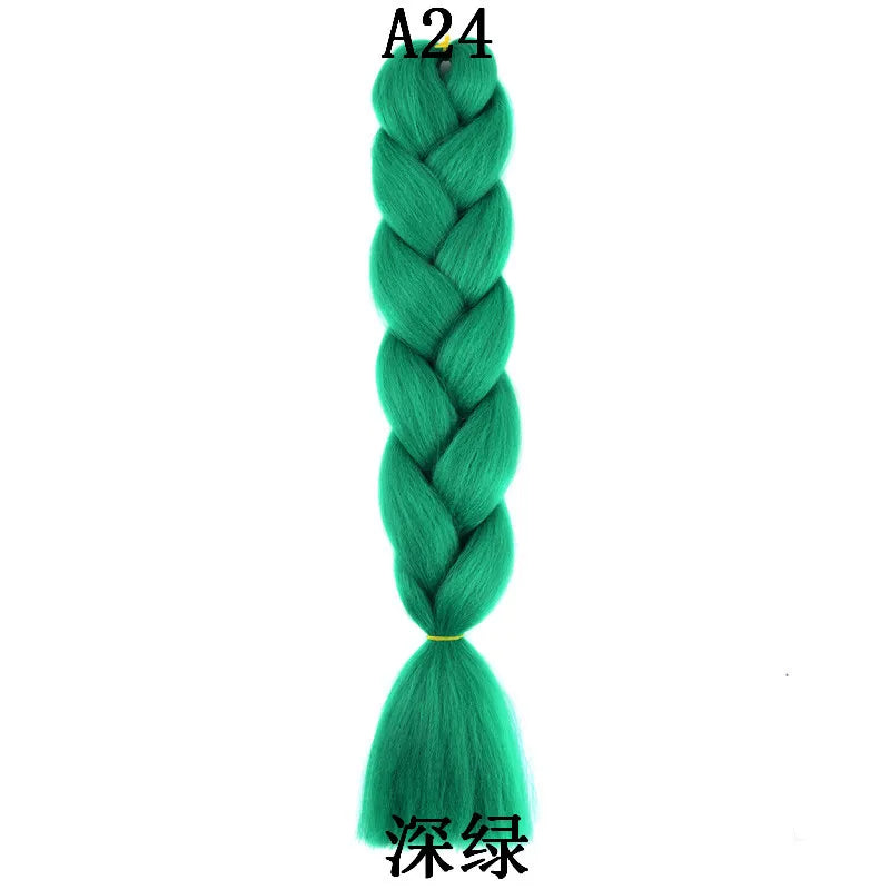 Syntetisk 1st 24 tum 100g Flätning Hårbox Flätor Färgglad Twist Flätning Hårförlängningar Syntetisk Virkad Flätning - 24 Timmar Deals