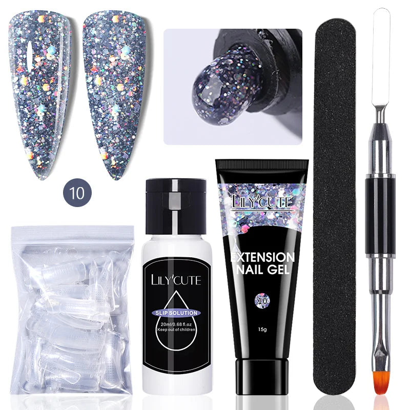 15ml Polygel Nail Extension Set - 24 Timmar Deals