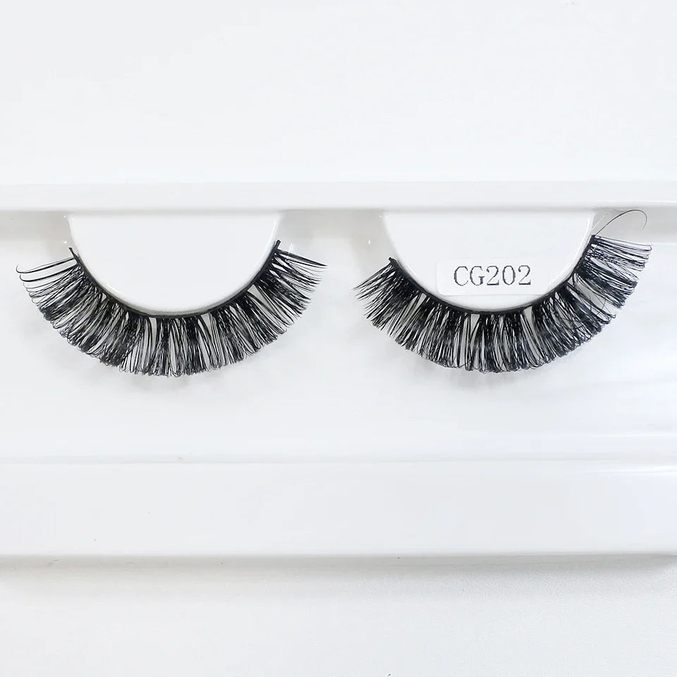 Classic Hybrid Volume Lashes 2022 New Arrival Wispy D Curl Short Russian Strip Lashes Makeup False Eyelashes - 24 Timmar Deals