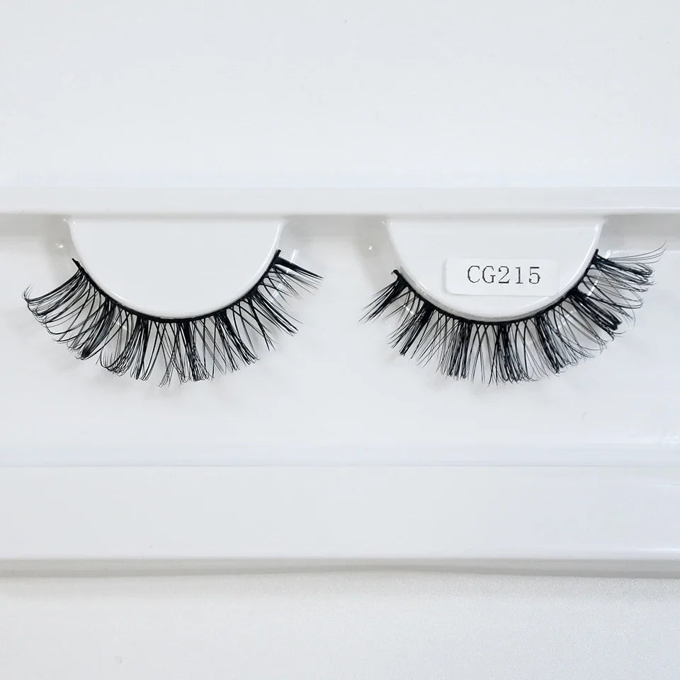 Classic Hybrid Volume Lashes 2022 New Arrival Wispy D Curl Short Russian Strip Lashes Makeup False Eyelashes - 24 Timmar Deals