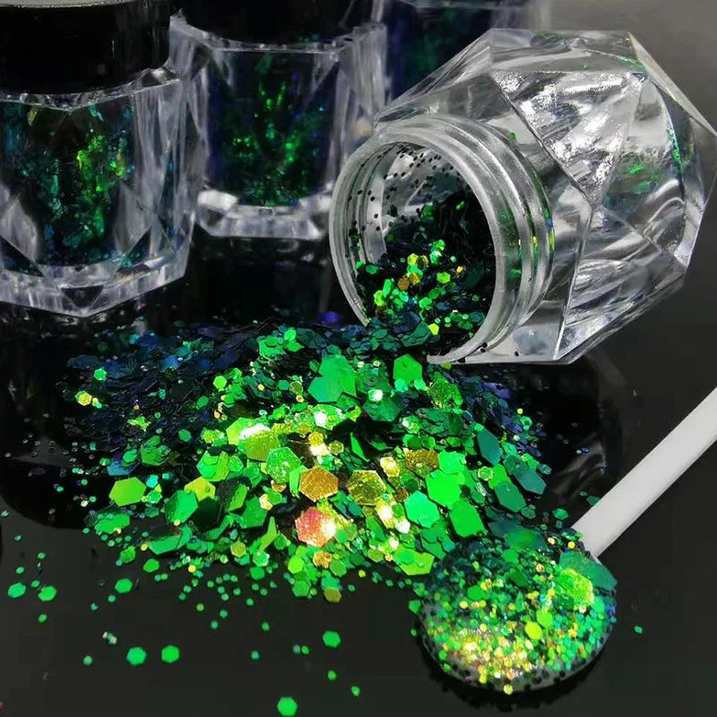 Holographic Nail Powder Net-2g Chrome Laser Mirror Glitter - 24 Timmar Deals