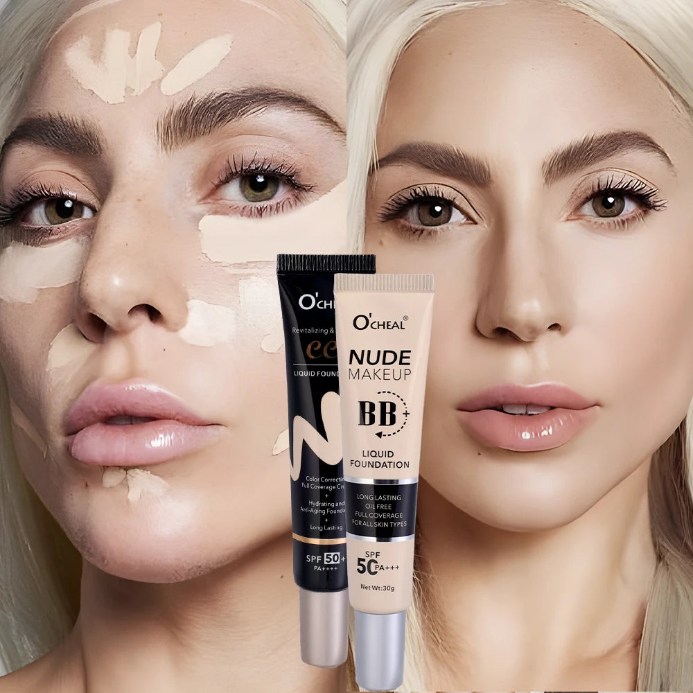 Vattentät Matte Liquid Face Foundation Långvarig oljekontroll - 24 Timmar Deals