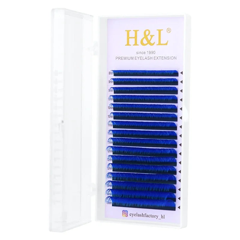 H&L Color Russian Volume Eyelashes Extension Curl Eyelash Extension Mink Lashes Individual Eyelashes Makeup Tool - 24 Timmar Deals