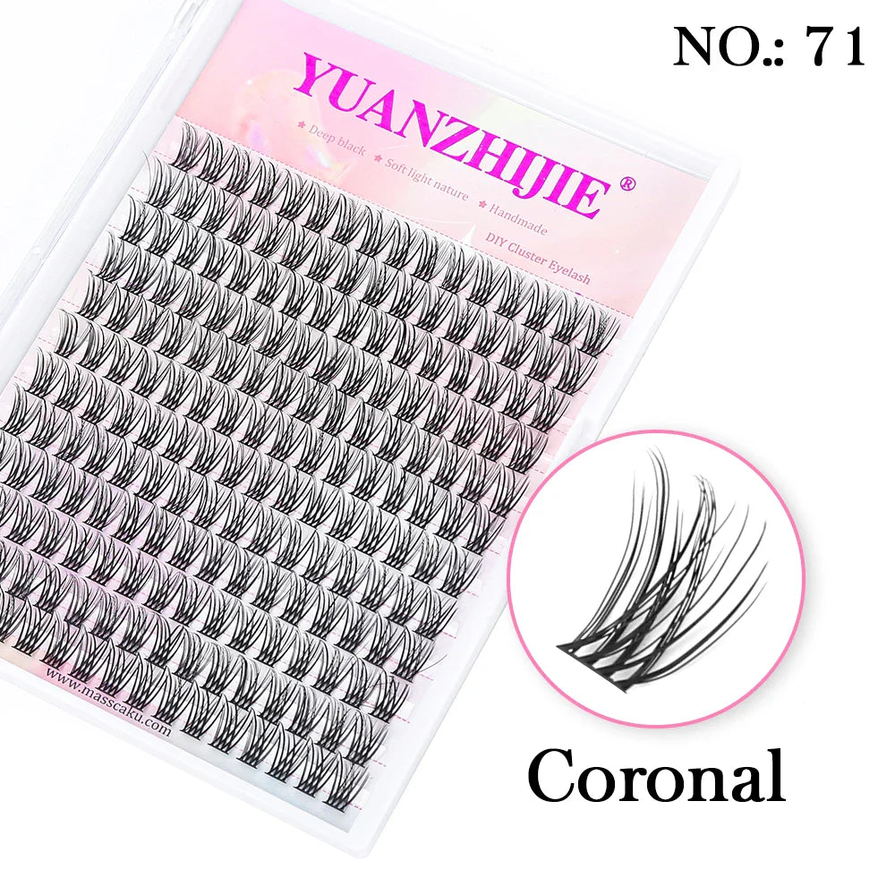 Mix Color 144 Russian Volume False Eyelashes Natural Soft Cluster Segment Lashes - 24 Timmar Deals
