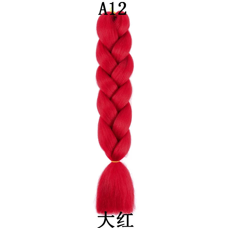 Syntetisk 1st 24 tum 100g Flätning Hårbox Flätor Färgglad Twist Flätning Hårförlängningar Syntetisk Virkad Flätning - 24 Timmar Deals