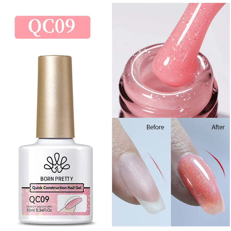 Transparent Jelly Nude Gellack 10ml Sheer Glitter Crystal Varnish - 24 Timmar Deals