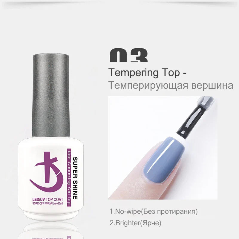 Base and Top Coat Gel Polish 15ml Thick uv Rubber Base Varnish Hybrid Nail Art Semipermanent Nail Polish - 24 Timmar Deals