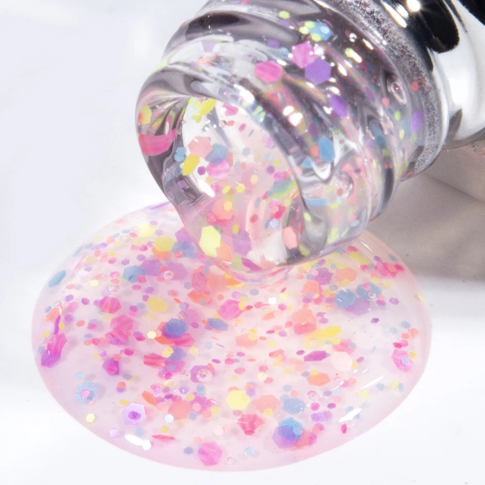 Glitter Confetti Top Coat UV/LED 15ml - 24 Timmar Deals