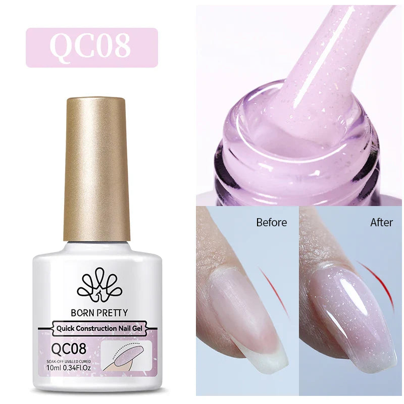 Transparent Jelly Nude Gellack 10ml Sheer Glitter Crystal Varnish - 24 Timmar Deals