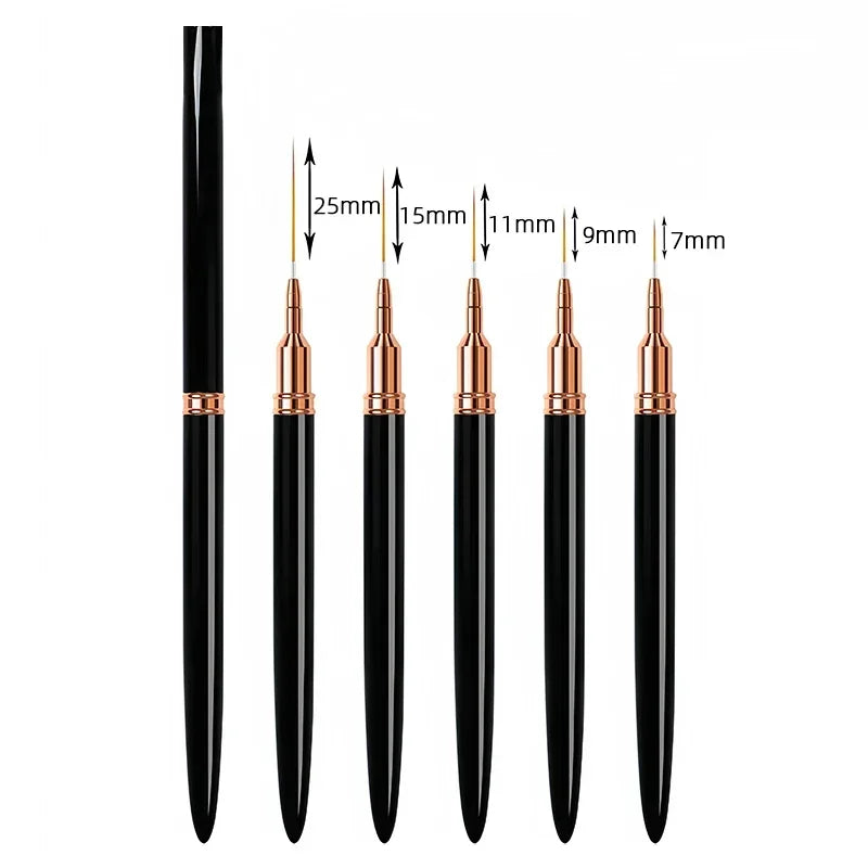 7/9/11/15/25MM Nail Liner Pensel Sett - 24 Timmar Deals