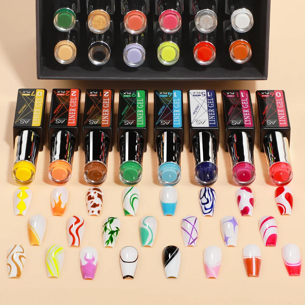 Liner Nails Art Gel Polish Set 24 färger - 24 Timmar Deals