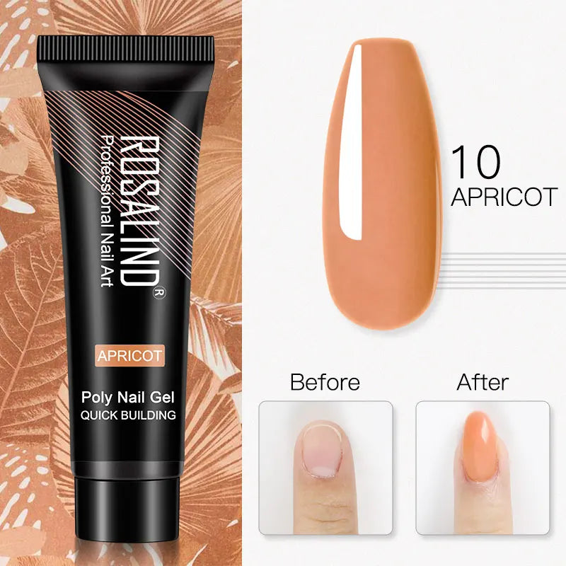 Poly Nagelgel Akrylförlängning Kristall Nagelkonst Hybridlack Sliplösning Poly Nagellack Semipermanent 15/30ml - 24 Timmar Deals