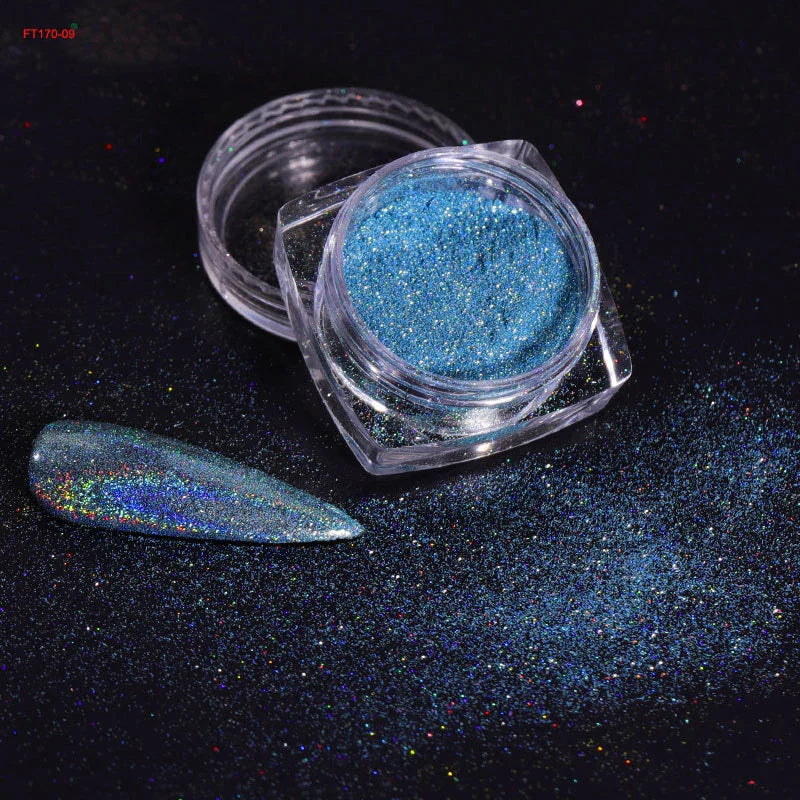Holographic Nail Powder Net-2g Chrome Laser Mirror Glitter - 24 Timmar Deals