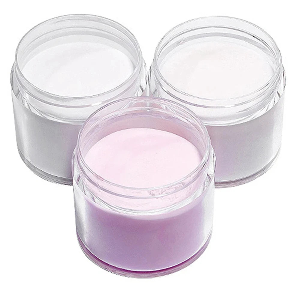 10G Akryl pulver Rosa/Vit/Clear - 24 Timmar Deals