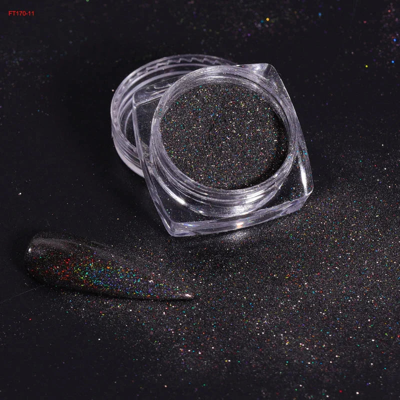 Holographic Nail Powder Net-2g Chrome Laser Mirror Glitter - 24 Timmar Deals