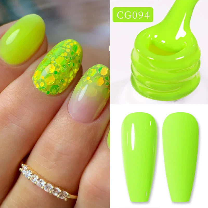 BORN PRETTY Neon Color Gel Nail Polish 10ml Fluorescent Nail Gel Orange Yellow Green Purple Varnis Semi Permanent Trendy Summer - 24 Timmar Deals