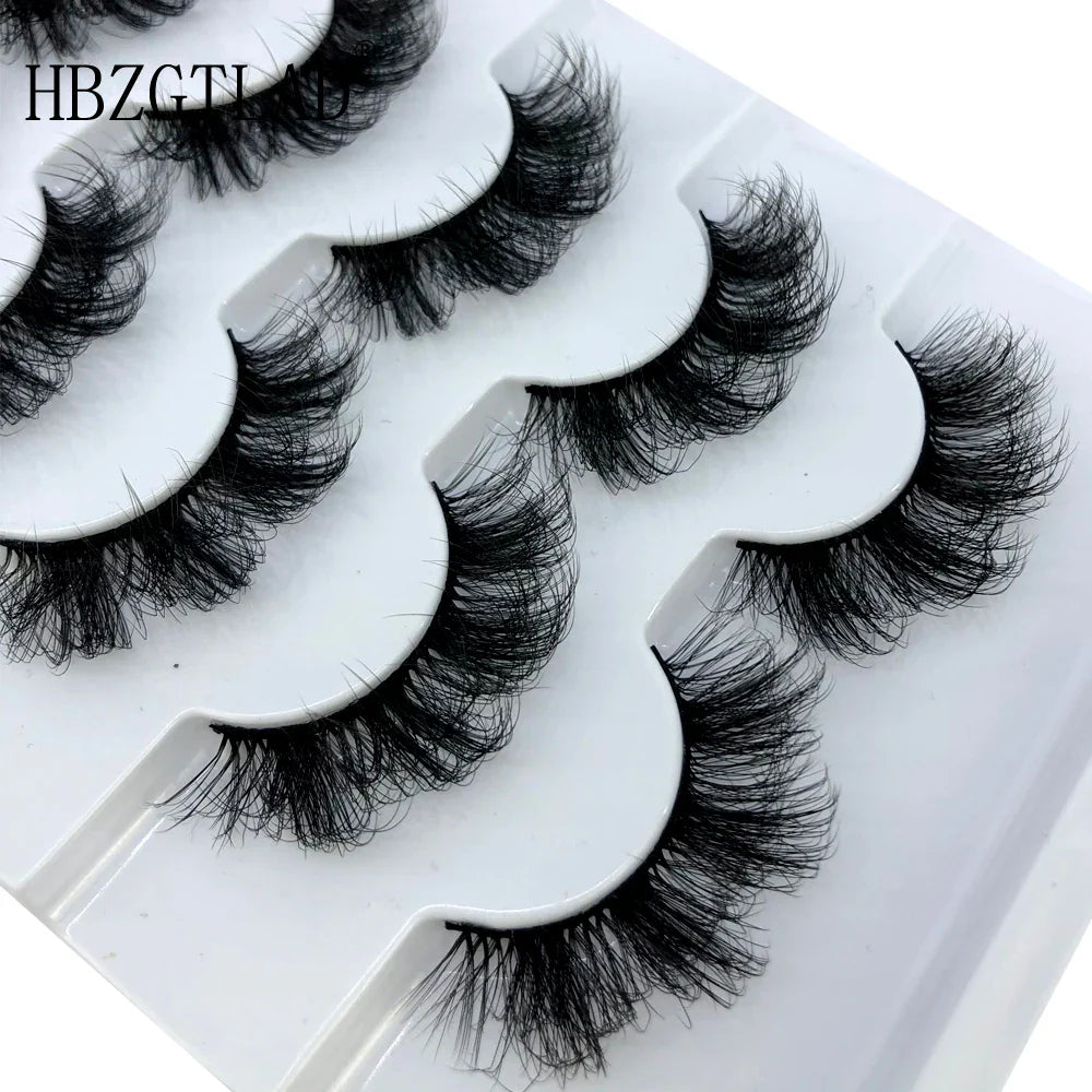5 Pairs Lashes Mink Lashes Faux Eyelashes Mink False Eyelashes Dramatic Volume Lashes Eyelash Extension False Eyelashes - 24 Timmar Deals