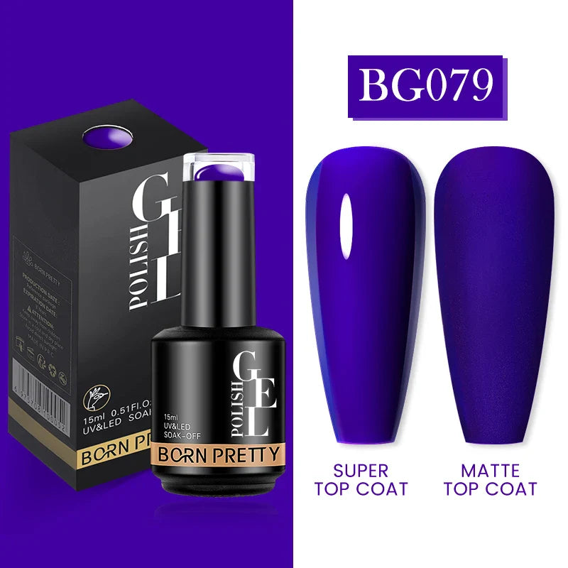 15ml Soak Off UV LED Gel Nail Polish Hybrid Varnish Nail Art Manicure 114 Colors Semi-Permanent Base Top Coat - 24 Timmar Deals