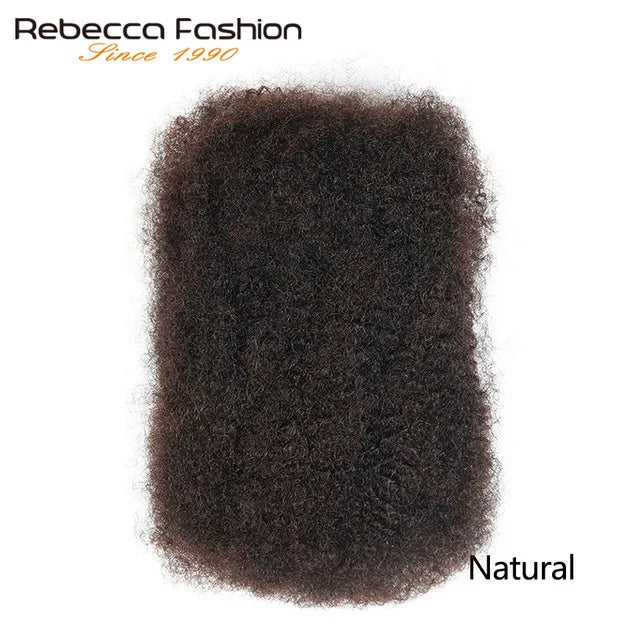 Remy Hair Afro kinky bulk människohår för flätning 1 bunt 50 g/st Naturliga färgflätor - 24 Timmar Deals