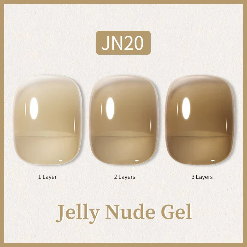 Transparent Jelly Nude Gellack 10ml Sheer Glitter Crystal Varnish - 24 Timmar Deals
