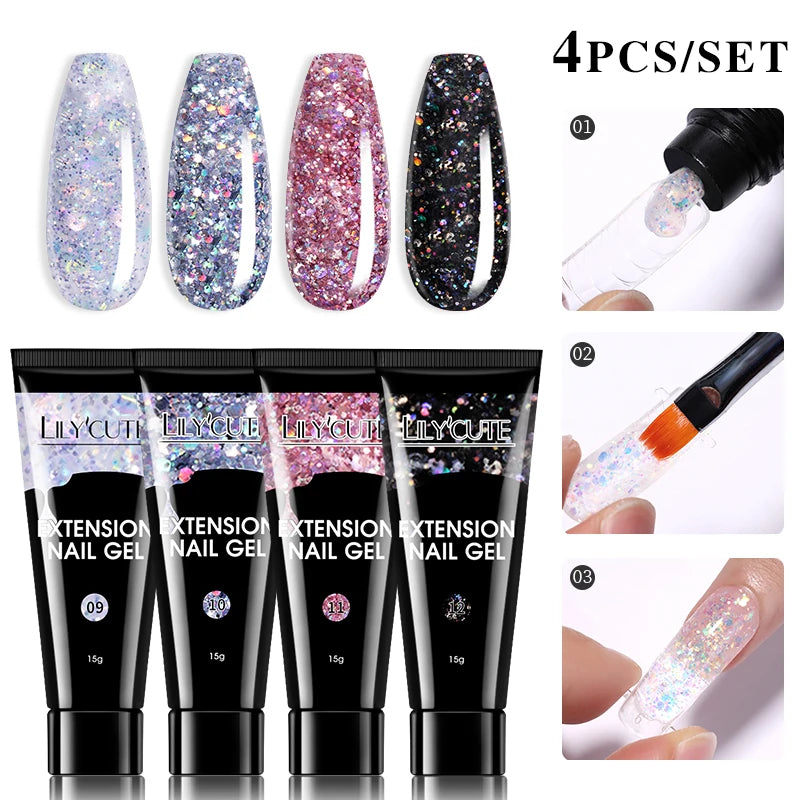 15ml Polygel Nail Extension Set - 24 Timmar Deals