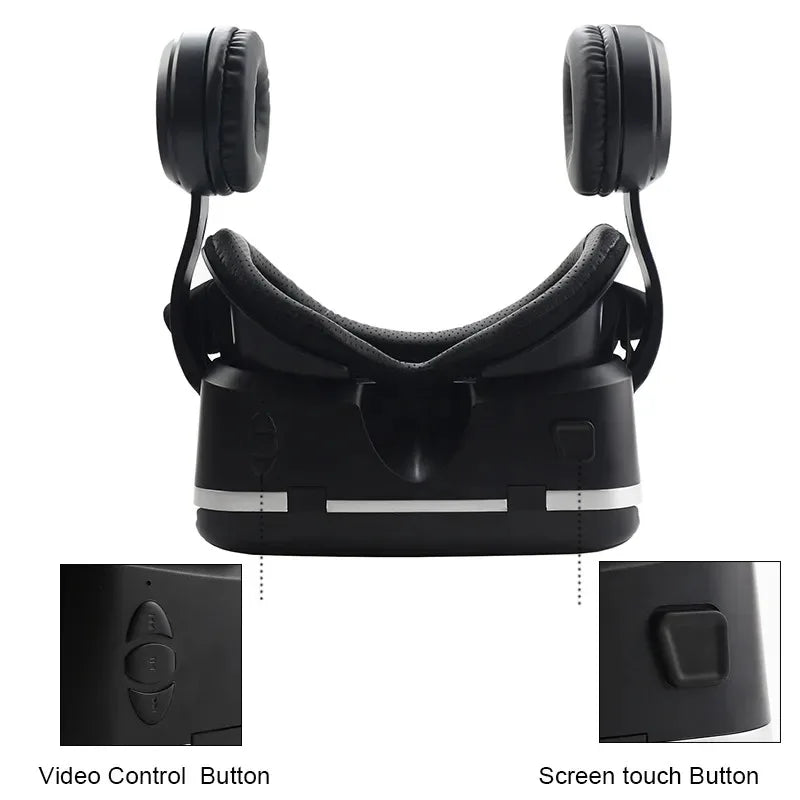 VR Shinecon 6.0 hörlursversion 3D VR-headset med fjärrkontroll för IOS Android - 24 Timmar Deals