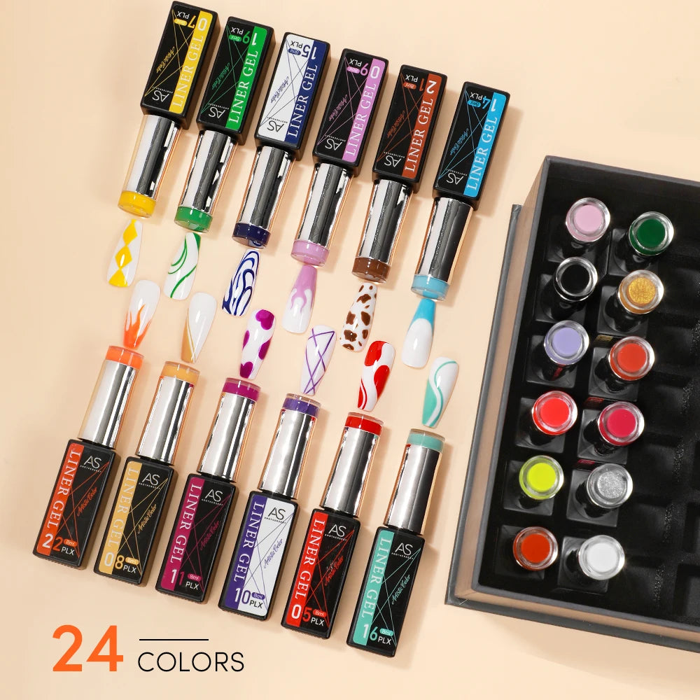 Liner Nails Art Gel Polish Set 24 färger - 24 Timmar Deals