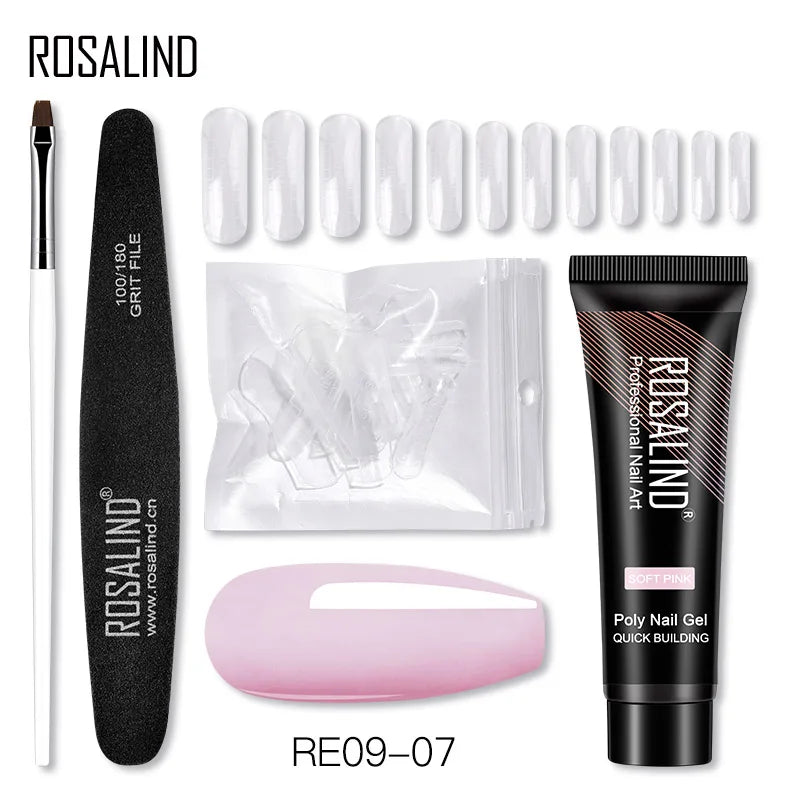 Poly Gel Akryl Extension Crystal Nail Art Hybrid Lack Slip Solution Poly Nagellack Semi Permanent 15/30ml - 24 Timmar Deals