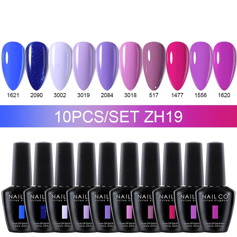 10st/Set 15ml LED UV Gellack Soak Off