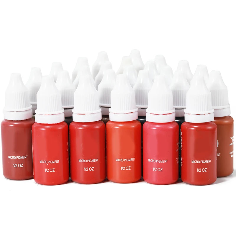 24 färger Tattoo Ink Set Permanent Makeup Ögonbryn Bläck Läppar Ögonlinje Tatuering Färg Microblading Pigment - 24 Timmar Deals