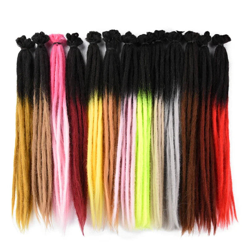 5 trådar 20 tum syntetiska dreadlocks hårförlängningar Mjukt handgjort virkat hår - 24 Timmar Deals
