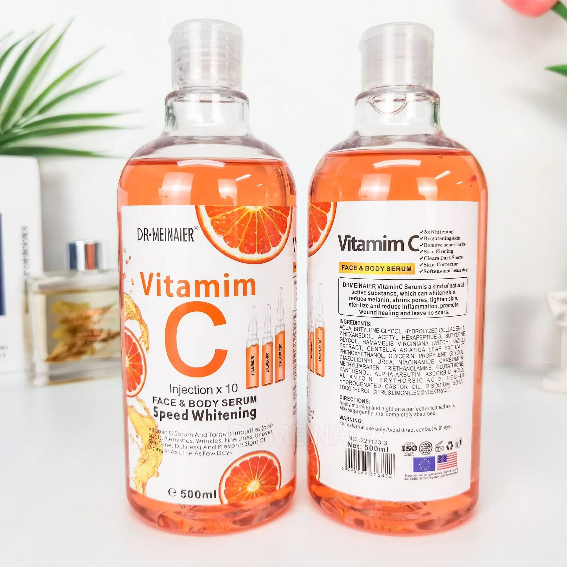 500ML Vitamin C AHA HYALURONIC& NICOTINAMIDE Face Serum - 24 Timmar Deals