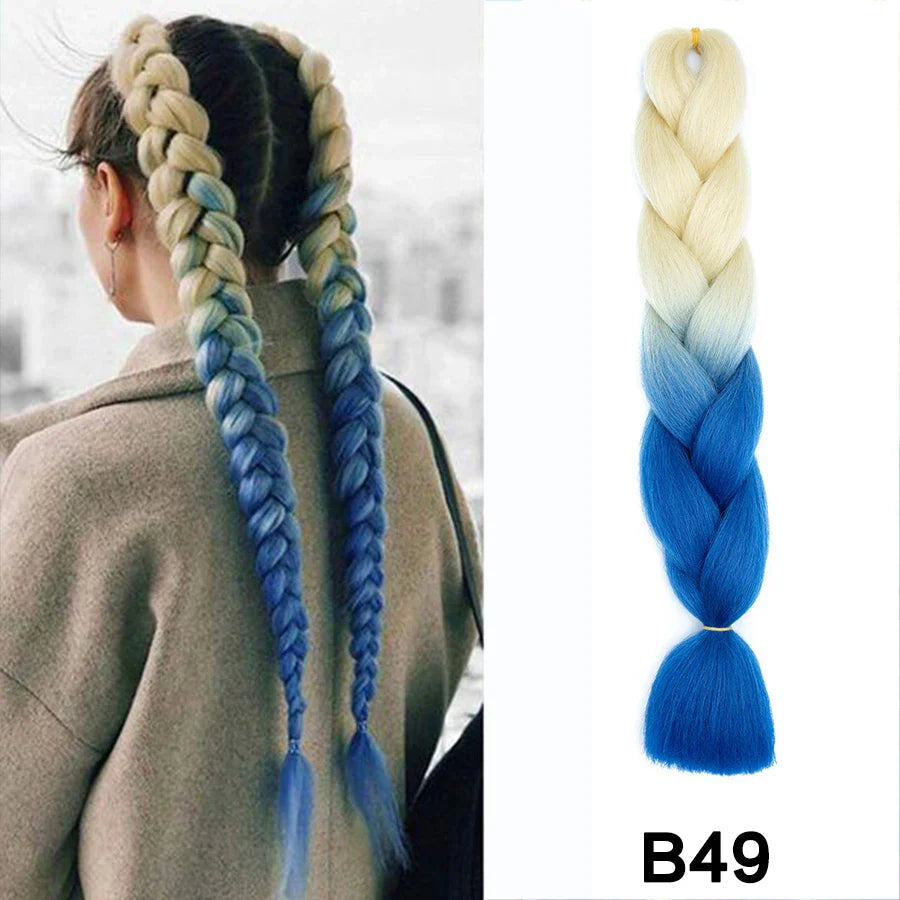 Syntetiska hårförlängningar för att göra afrikanskt fläthår högtemperaturfiber - 24 Timmar Deals
