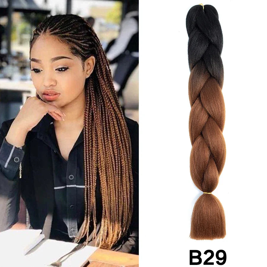 Syntetiska hårförlängningar för att göra afrikanskt fläthår högtemperaturfiber - 24 Timmar Deals
