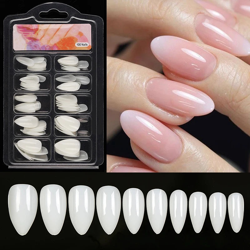 100st/box Quick Extension Full Cover Nails - 24 Timmar Deals